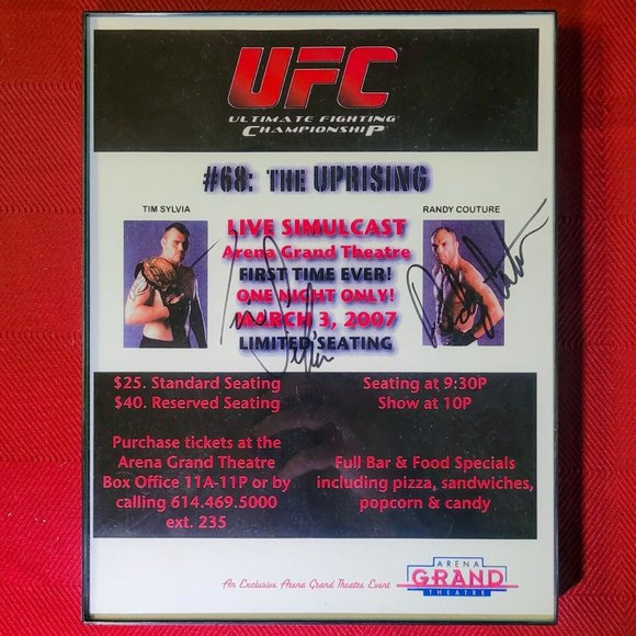 Signed MMA Promos : UFC 65 & 68 : Liddell, Hughes, St. Pierre, Sylvia, Couture - Picture 7 of 10